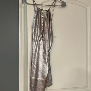 Silk champagne mini dress! Brand new
